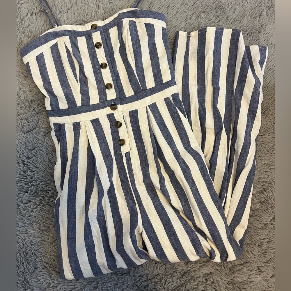 American Eagle Striped Jumpsuit